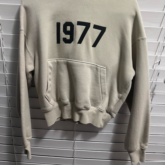 Essentials Kids Cream Hoodie with Black Print - Picture 4 of 4